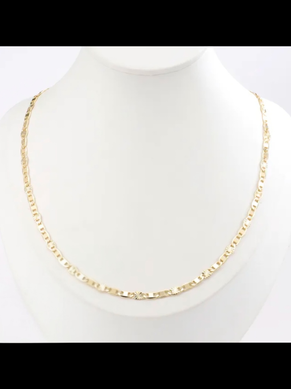 14k Gold Plated Diamond Cut Chain Necklace